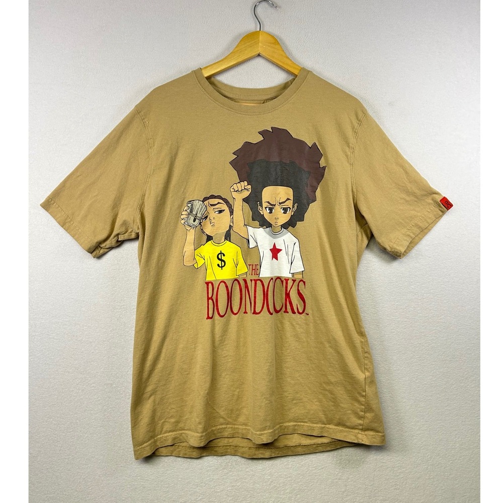 The Boondocks Cartoon Characters Graphic T‎ Shirt Tan X Large Mens
